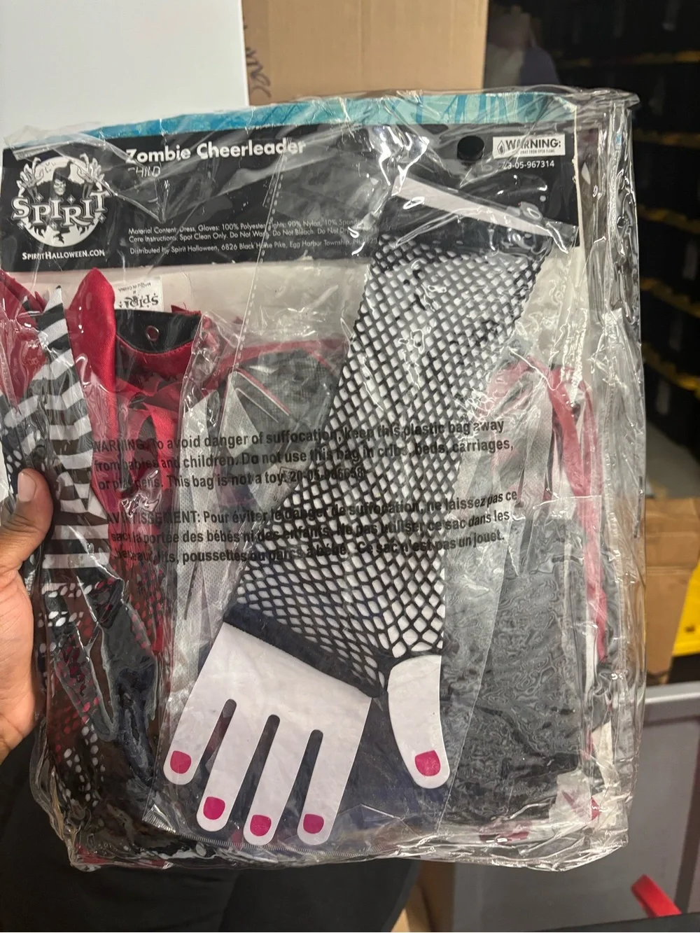 Spirit Halloween Kids Zombie Cheerleader Costume Girls Medium 8-10